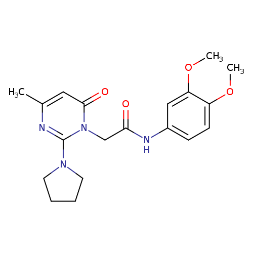 N-(3,4-dimethoxyphenyl)-2-[4-methyl-6-oxo-2-(pyrrolidin-1-yl)-1,6-dihydropyrimidin-1-yl]acetamide
