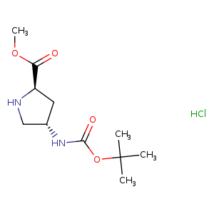 D-Proline, 4-[[(1,1-dimethylethoxy)carbonyl]amino]-, methyl ester, hydrochloride (1:1), (4S)-