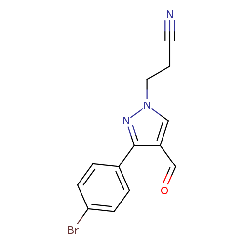 3-[3-(4-bromophenyl)-4-formyl-1H-pyrazol-1-yl]propanenitrile