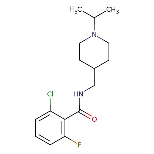 2-chloro-6-fluoro-N-{[1-(propan-2-yl)piperidin-4-yl]methyl}benzamide