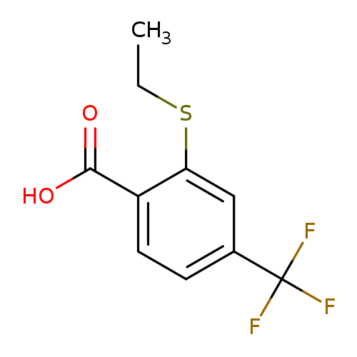 2-(ethylsulfanyl)-4-(trifluoromethyl)benzoicacid