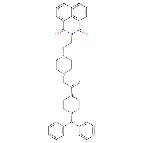 3-[2-(4-{2-[4-(diphenylmethyl)piperazin-1-yl]-2-oxoethyl}piperazin-1-yl)ethyl]-3-azatricyclo[7.3.1.0^{5,13}]trideca-1(13),5,7,9,11-pentaene-2,4-dione