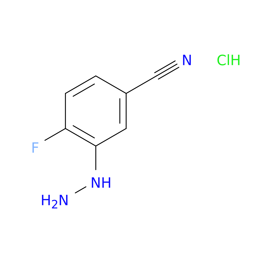 4-fluoro-3-hydrazinylbenzonitrile hydrochloride