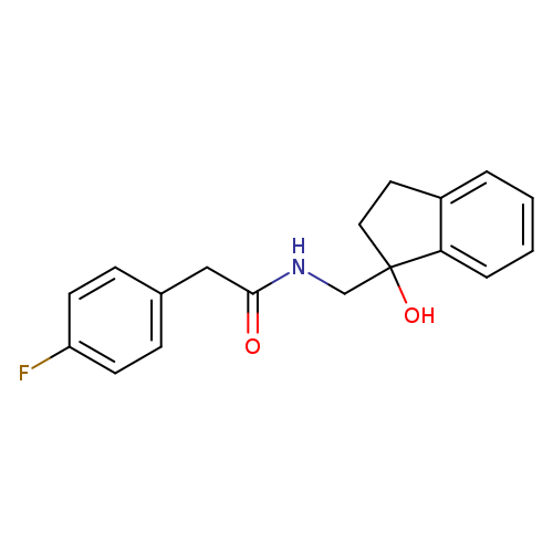 2-(4-fluorophenyl)-N-[(1-hydroxy-2,3-dihydro-1H-inden-1-yl)methyl]acetamide