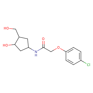 2-(4-chlorophenoxy)-N-[3-hydroxy-4-(hydroxymethyl)cyclopentyl]acetamide