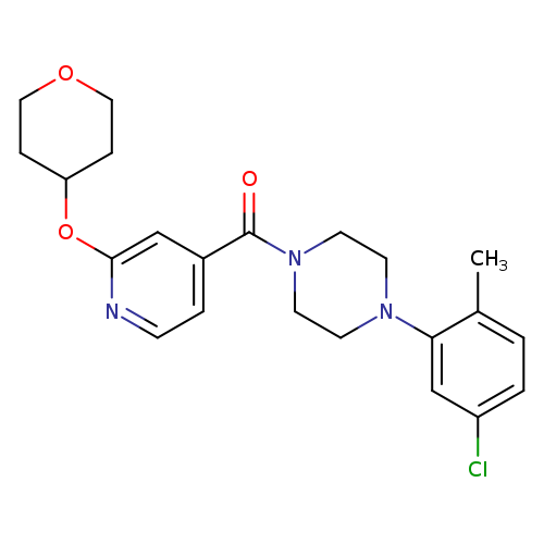 1-(5-chloro-2-methylphenyl)-4-[2-(oxan-4-yloxy)pyridine-4-carbonyl]piperazine