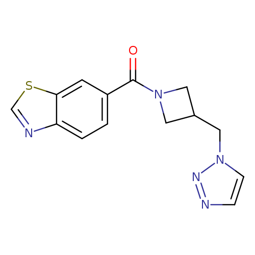 6-{3-[(1H-1,2,3-triazol-1-yl)methyl]azetidine-1-carbonyl}-1,3-benzothiazole