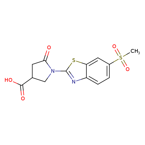1-[6-(Methylsulfonyl)-1,3-benzothiazol-2-yl]-5-oxopyrrolidine-3-carboxylic acid