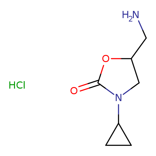 5-(aminomethyl)-3-cyclopropyl-1,3-oxazolidin-2-one hydrochloride