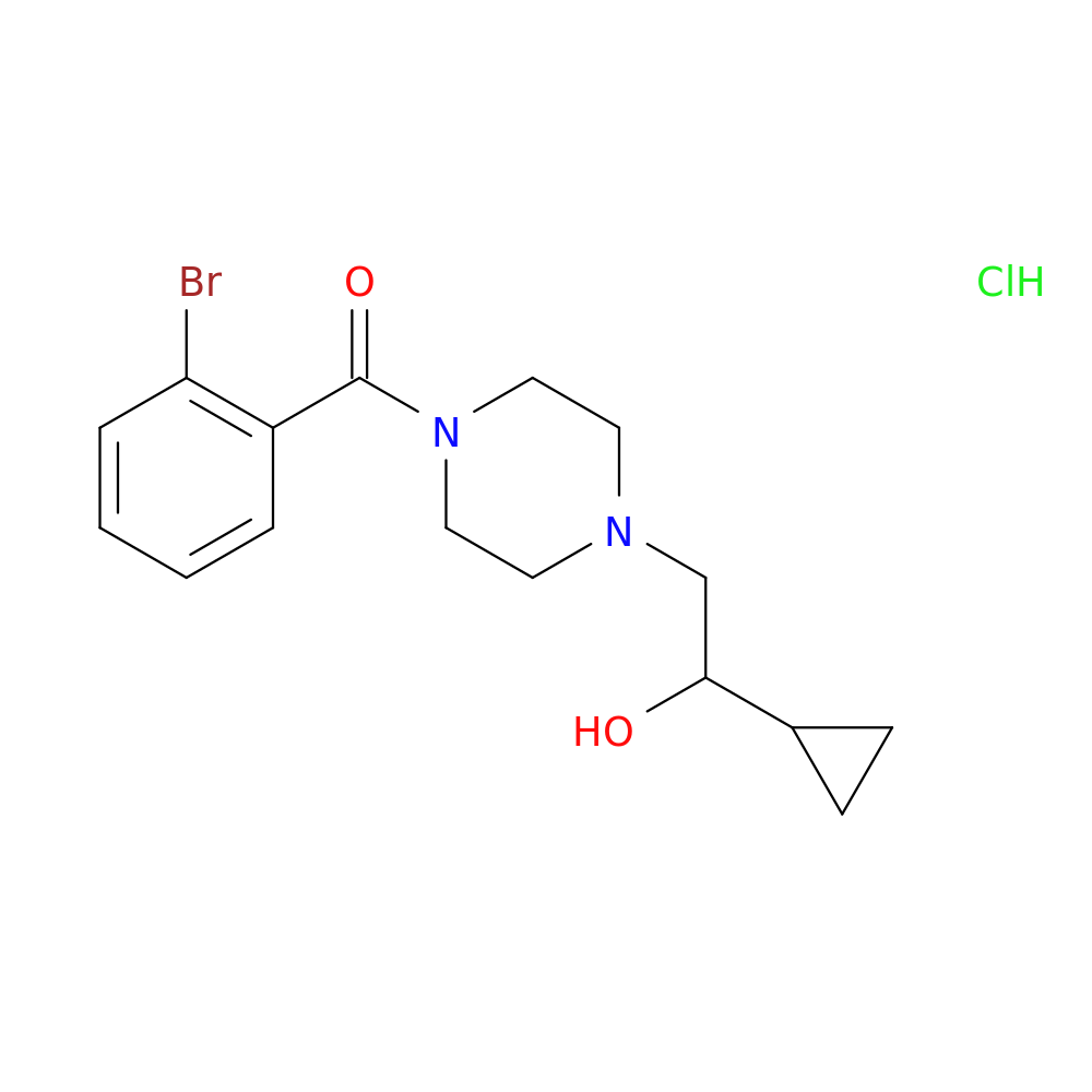 2-[4-(2-bromobenzoyl)piperazin-1-yl]-1-cyclopropylethan-1-ol hydrochloride
