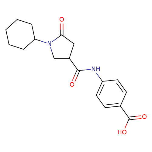 4-([(1-Cyclohexyl-5-oxopyrrolidin-3-yl)carbonyl]amino)benzoic acid