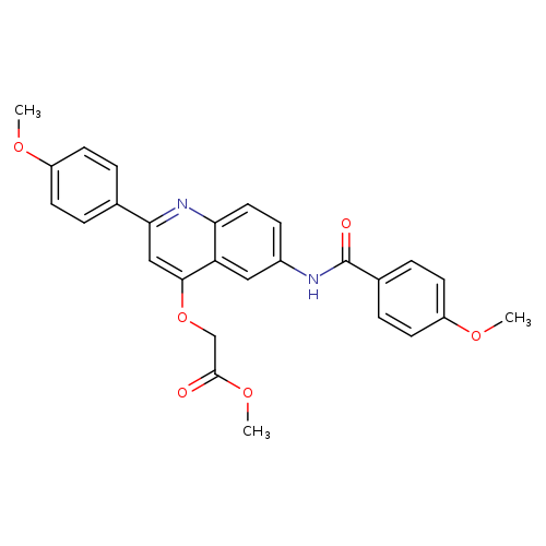 methyl 2-{[6-(4-methoxybenzamido)-2-(4-methoxyphenyl)quinolin-4-yl]oxy}acetate