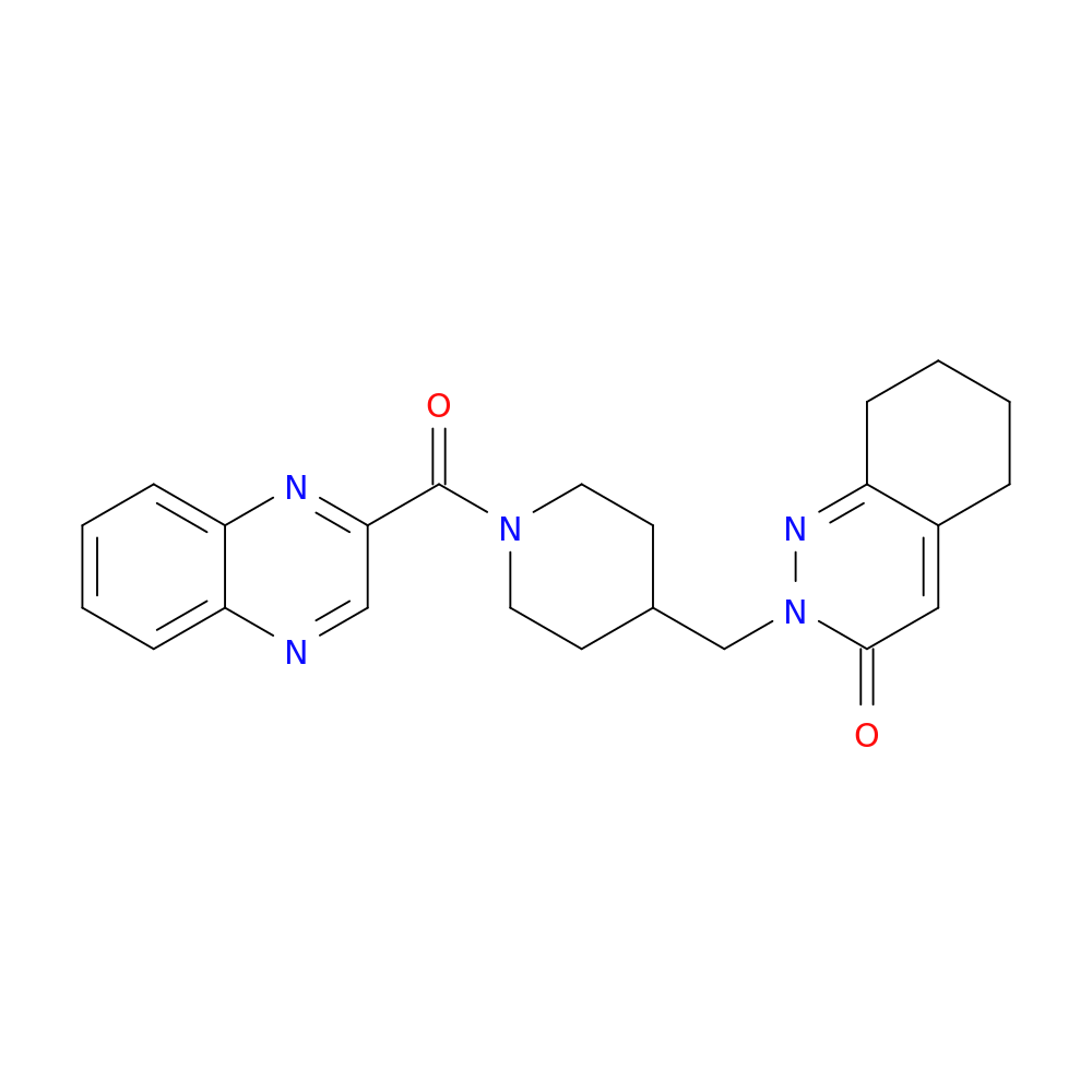 2-{[1-(quinoxaline-2-carbonyl)piperidin-4-yl]methyl}-2,3,5,6,7,8-hexahydrocinnolin-3-one
