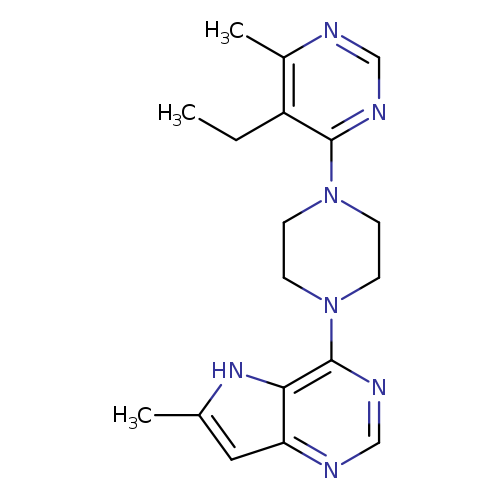 5-ethyl-4-methyl-6-(4-{6-methyl-5H-pyrrolo[3,2-d]pyrimidin-4-yl}piperazin-1-yl)pyrimidine