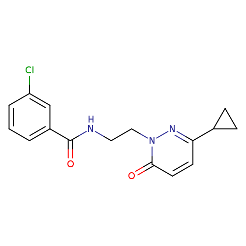 3-chloro-N-[2-(3-cyclopropyl-6-oxo-1,6-dihydropyridazin-1-yl)ethyl]benzamide