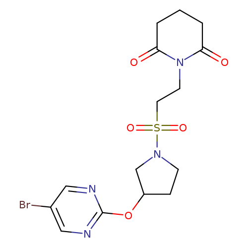 1-[2-({3-[(5-bromopyrimidin-2-yl)oxy]pyrrolidin-1-yl}sulfonyl)ethyl]piperidine-2,6-dione