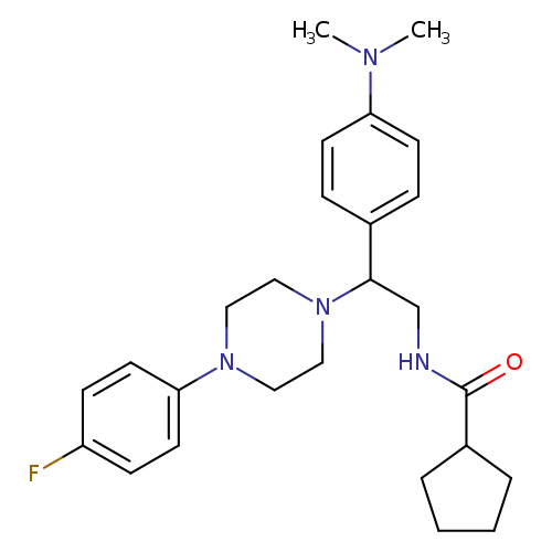 N-{2-[4-(dimethylamino)phenyl]-2-[4-(4-fluorophenyl)piperazin-1-yl]ethyl}cyclopentanecarboxamide