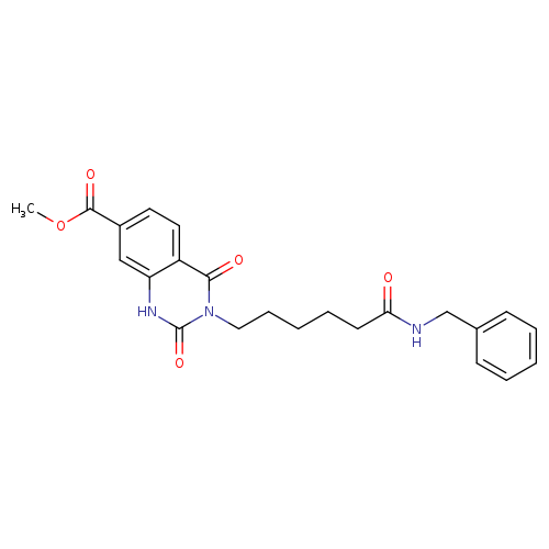 methyl 3-[5-(benzylcarbamoyl)pentyl]-2,4-dioxo-1,2,3,4-tetrahydroquinazoline-7-carboxylate