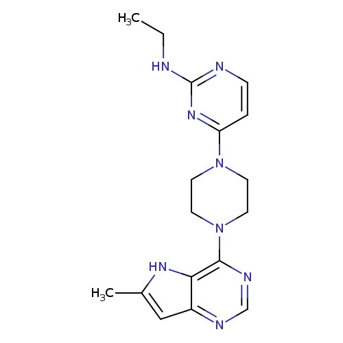 N-ethyl-4-(4-{6-methyl-5H-pyrrolo[3,2-d]pyrimidin-4-yl}piperazin-1-yl)pyrimidin-2-amine