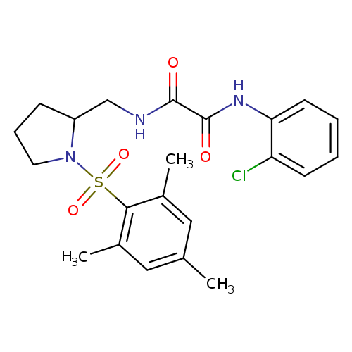 N'-(2-chlorophenyl)-N-{[1-(2,4,6-trimethylbenzenesulfonyl)pyrrolidin-2-yl]methyl}ethanediamide