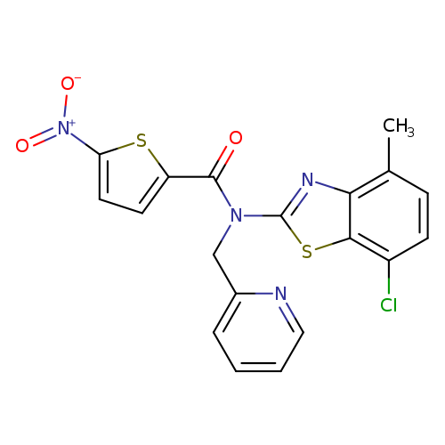 N-(7-chloro-4-methyl-1,3-benzothiazol-2-yl)-5-nitro-N-[(pyridin-2-yl)methyl]thiophene-2-carboxamide