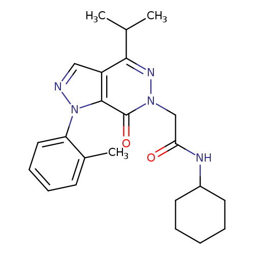 N-cyclohexyl-2-[1-(2-methylphenyl)-7-oxo-4-(propan-2-yl)-1H,6H,7H-pyrazolo[3,4-d]pyridazin-6-yl]acetamide