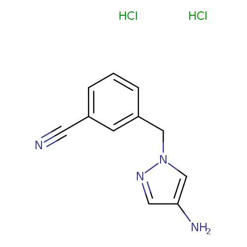 3-[(4-amino-1H-pyrazol-1-yl)methyl]benzonitrile dihydrochloride