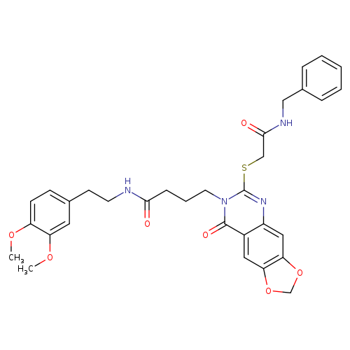 4-(6-{[(benzylcarbamoyl)methyl]sulfanyl}-8-oxo-2H,7H,8H-[1,3]dioxolo[4,5-g]quinazolin-7-yl)-N-[2-(3,4-dimethoxyphenyl)ethyl]butanamide