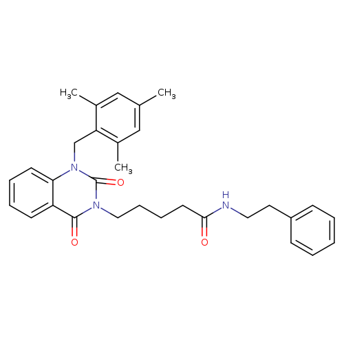 5-{2,4-dioxo-1-[(2,4,6-trimethylphenyl)methyl]-1,2,3,4-tetrahydroquinazolin-3-yl}-N-(2-phenylethyl)pentanamide