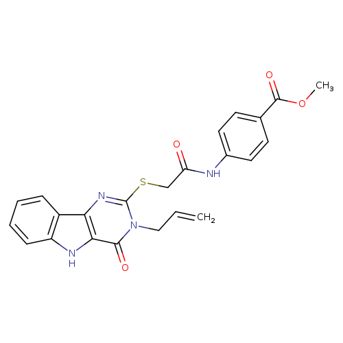 methyl 4-(2-{[4-oxo-3-(prop-2-en-1-yl)-3H,4H,5H-pyrimido[5,4-b]indol-2-yl]sulfanyl}acetamido)benzoate