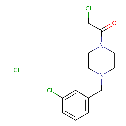 2-chloro-1-{4-[(3-chlorophenyl)methyl]piperazin-1-yl}ethan-1-one hydrochloride
