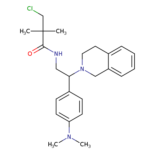 3-chloro-N-{2-[4-(dimethylamino)phenyl]-2-(1,2,3,4-tetrahydroisoquinolin-2-yl)ethyl}-2,2-dimethylpropanamide
