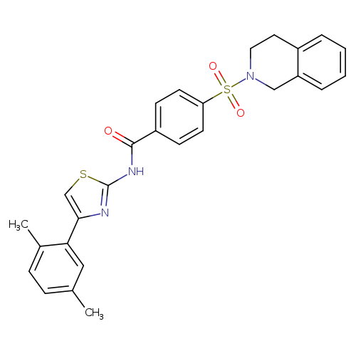 N-[4-(2,5-dimethylphenyl)-1,3-thiazol-2-yl]-4-(1,2,3,4-tetrahydroisoquinoline-2-sulfonyl)benzamide