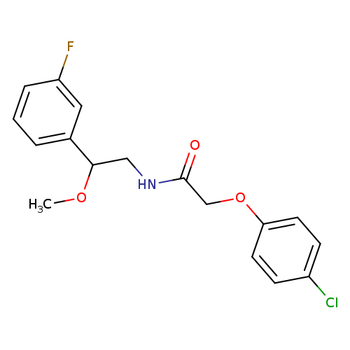 2-(4-chlorophenoxy)-N-[2-(3-fluorophenyl)-2-methoxyethyl]acetamide