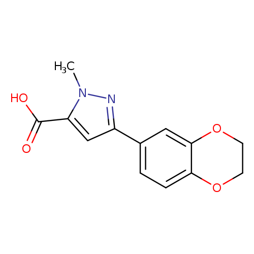 3-(2,3-DIHYDRO-1,4-BENZODIOXIN-6-YL)-1-METHYL-1(H)-PYRAZOLE-5-CARBOXYLIC +