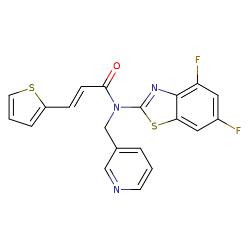 (2E)-N-(4,6-difluoro-1,3-benzothiazol-2-yl)-N-[(pyridin-3-yl)methyl]-3-(thiophen-2-yl)prop-2-enamide