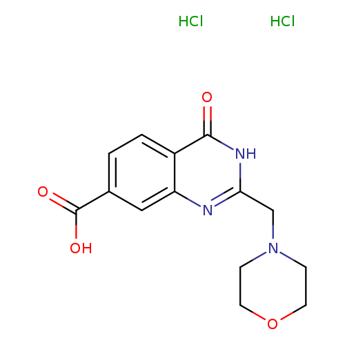 2-[(morpholin-4-yl)methyl]-4-oxo-3,4-dihydroquinazoline-7-carboxylicaciddihydrochloride