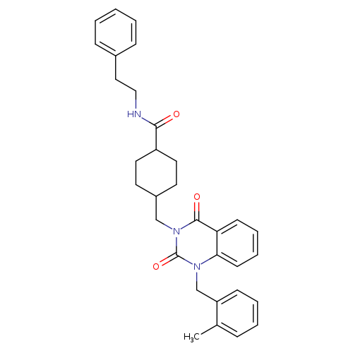 4-({1-[(2-methylphenyl)methyl]-2,4-dioxo-1,2,3,4-tetrahydroquinazolin-3-yl}methyl)-N-(2-phenylethyl)cyclohexane-1-carboxamide