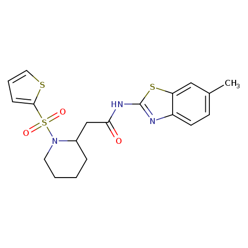 N-(6-methyl-1,3-benzothiazol-2-yl)-2-[1-(thiophene-2-sulfonyl)piperidin-2-yl]acetamide