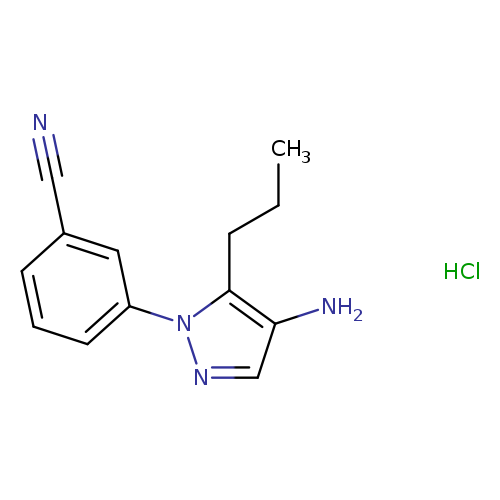 3-(4-amino-5-propyl-1H-pyrazol-1-yl)benzonitrile hydrochloride