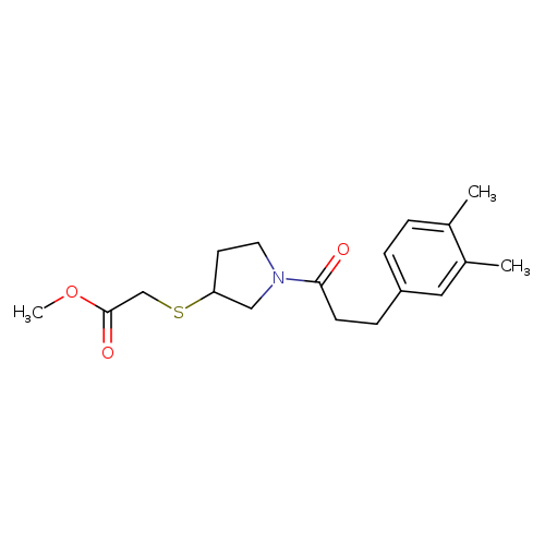 methyl 2-({1-[3-(3,4-dimethylphenyl)propanoyl]pyrrolidin-3-yl}sulfanyl)acetate
