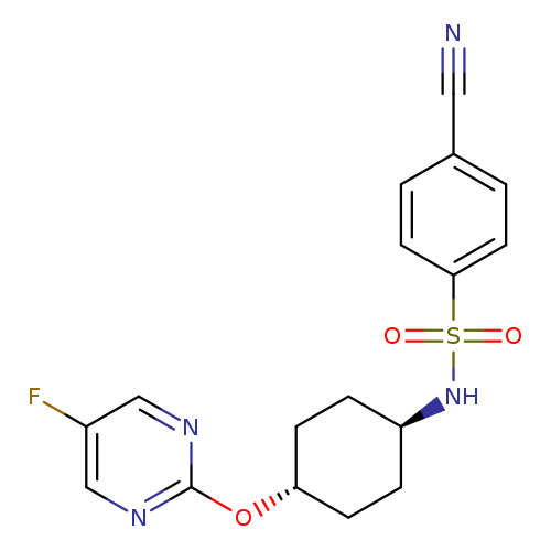 4-cyano-N-[(1r,4r)-4-[(5-fluoropyrimidin-2-yl)oxy]cyclohexyl]benzene-1-sulfonamide
