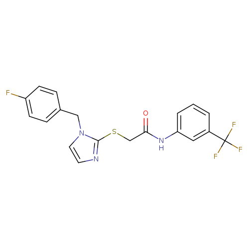 2-({1-[(4-fluorophenyl)methyl]-1H-imidazol-2-yl}sulfanyl)-N-[3-(trifluoromethyl)phenyl]acetamide