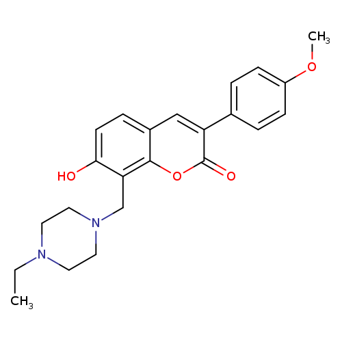 8-[(4-ethylpiperazin-1-yl)methyl]-7-hydroxy-3-(4-methoxyphenyl)-2H-chromen-2-one