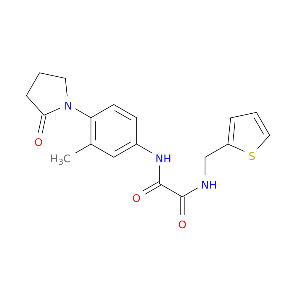 N'-[3-methyl-4-(2-oxopyrrolidin-1-yl)phenyl]-N-[(thiophen-2-yl)methyl]ethanediamide
