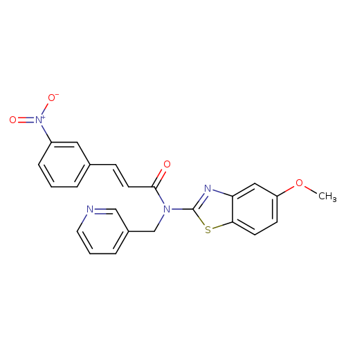 (2E)-N-(5-methoxy-1,3-benzothiazol-2-yl)-3-(3-nitrophenyl)-N-[(pyridin-3-yl)methyl]prop-2-enamide