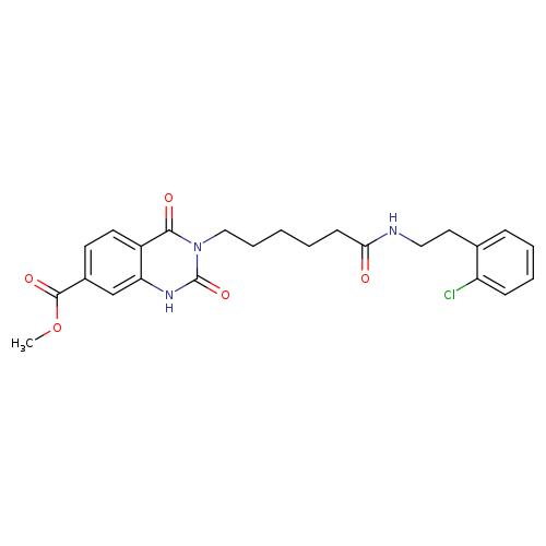 methyl 3-(5-{[2-(2-chlorophenyl)ethyl]carbamoyl}pentyl)-2,4-dioxo-1,2,3,4-tetrahydroquinazoline-7-carboxylate