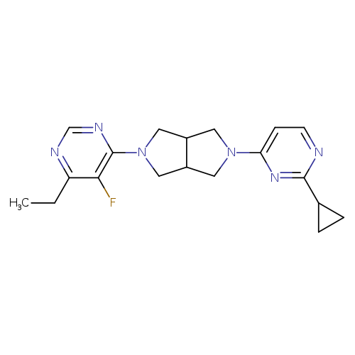 4-[5-(2-cyclopropylpyrimidin-4-yl)-octahydropyrrolo[3,4-c]pyrrol-2-yl]-6-ethyl-5-fluoropyrimidine