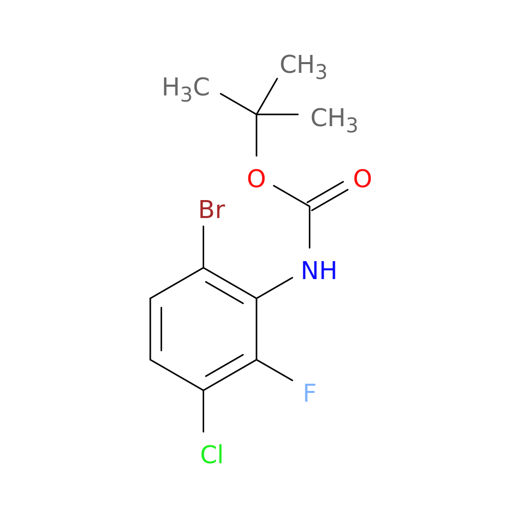 6-Bromo-3-chloro-2-fluoroaniline, n-boc protected