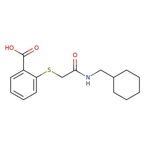 2-((2-[(Cyclohexylmethyl)amino]-2-oxoethyl)thio)benzoic acid